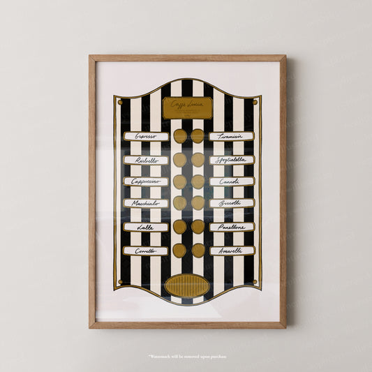 Caffe Lucia Black Stripe