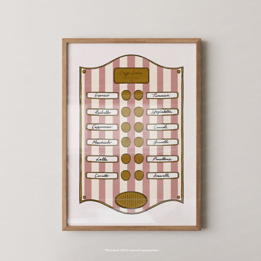Caffe Lucia Pink Stripe
