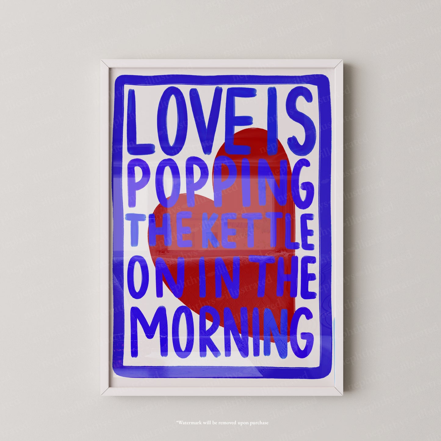 Love is popping the kettle on