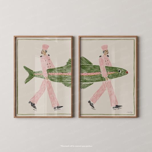 Fish Supper Set – Left Print