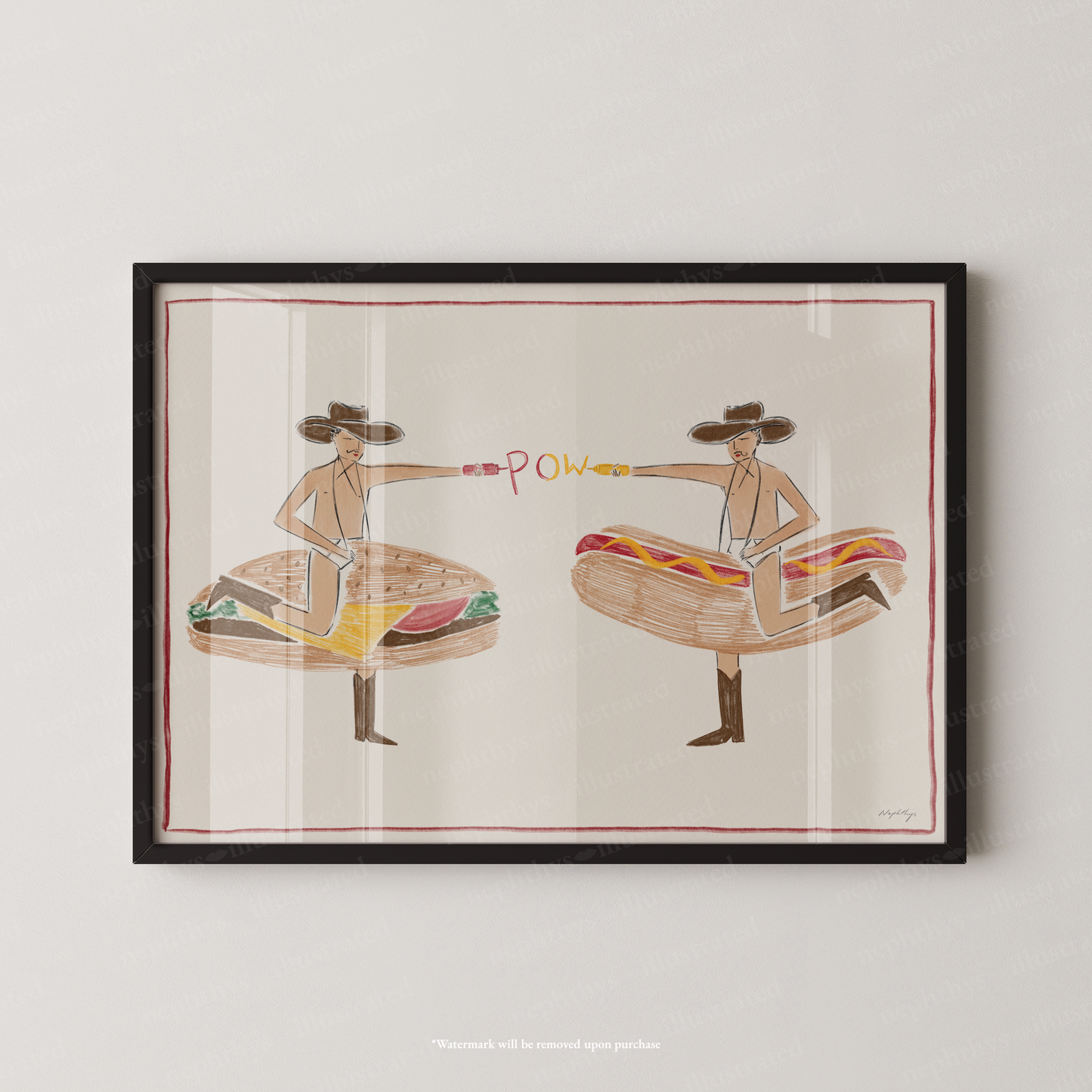 Fast Food Cowboys Print