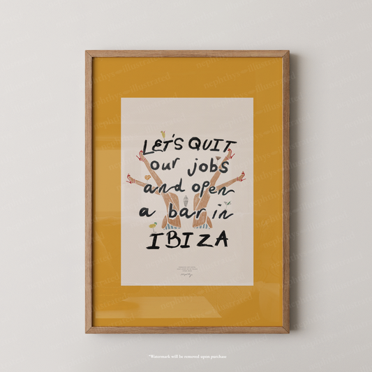 Ibiza Dreams Print - Yellow