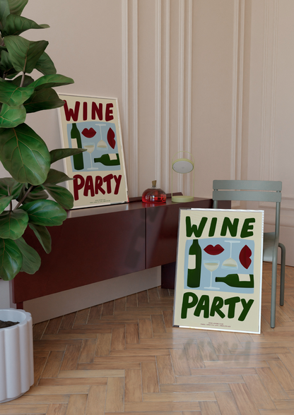 Wine Party - Cream Background