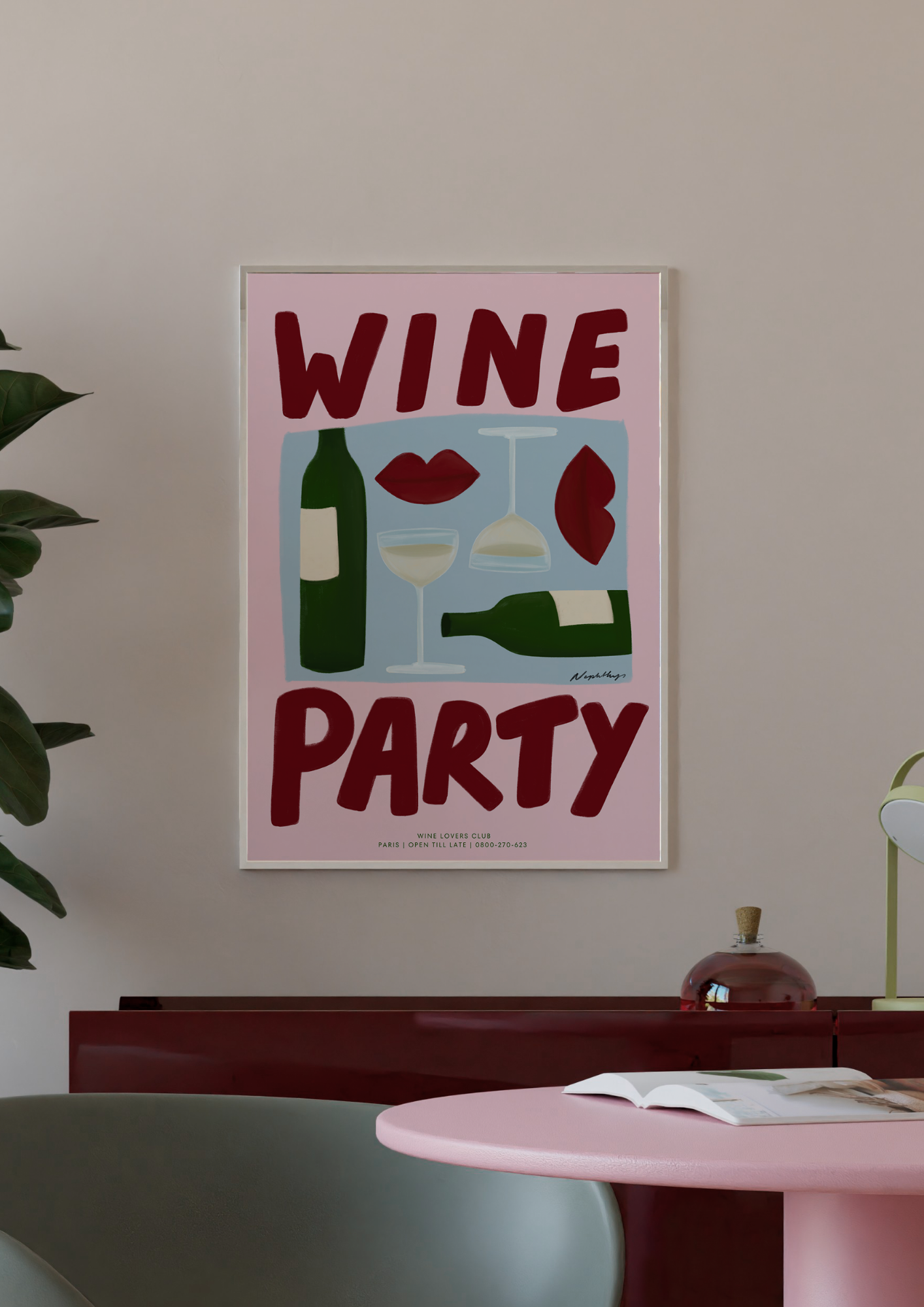 Wine Party - Colourful Background