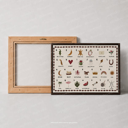 Alphabet Print Landscape Canvas