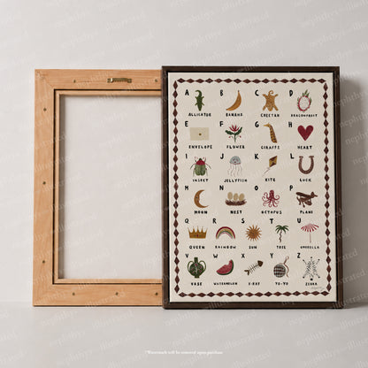 Alphabet Print Portrait Canvas
