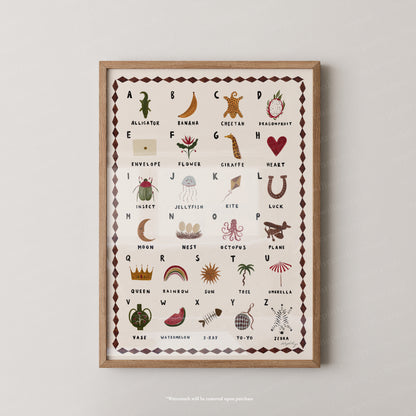 Alphabet Print Portrait