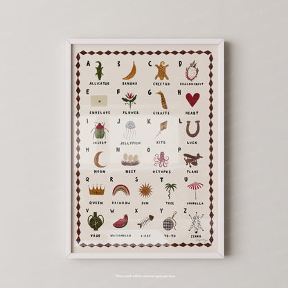 Alphabet Print Portrait