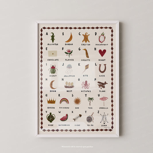 Alphabet Print Portrait