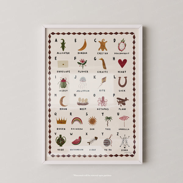 Alphabet Print Portrait