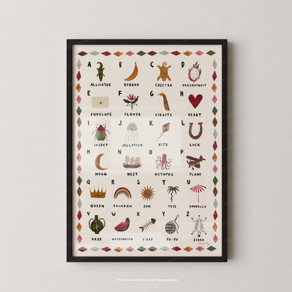 Alphabet Print Portrait