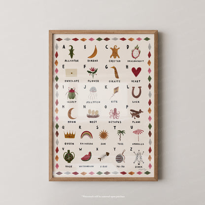 Alphabet Print Portrait
