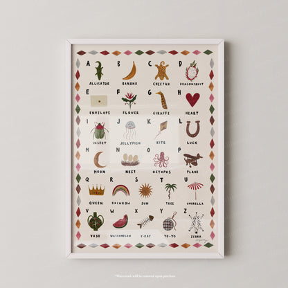 Alphabet Print Portrait