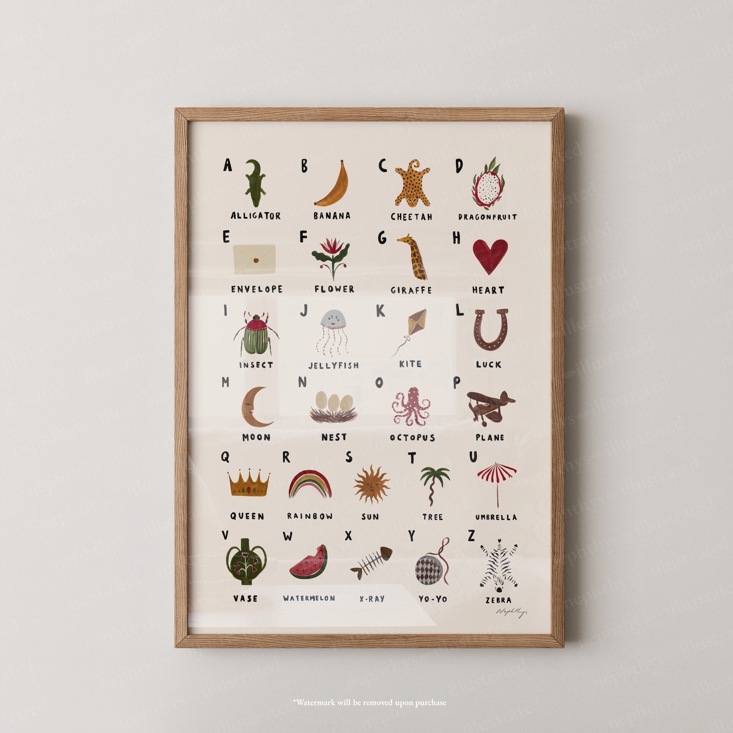 Alphabet Print Portrait