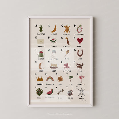 Alphabet Print Portrait