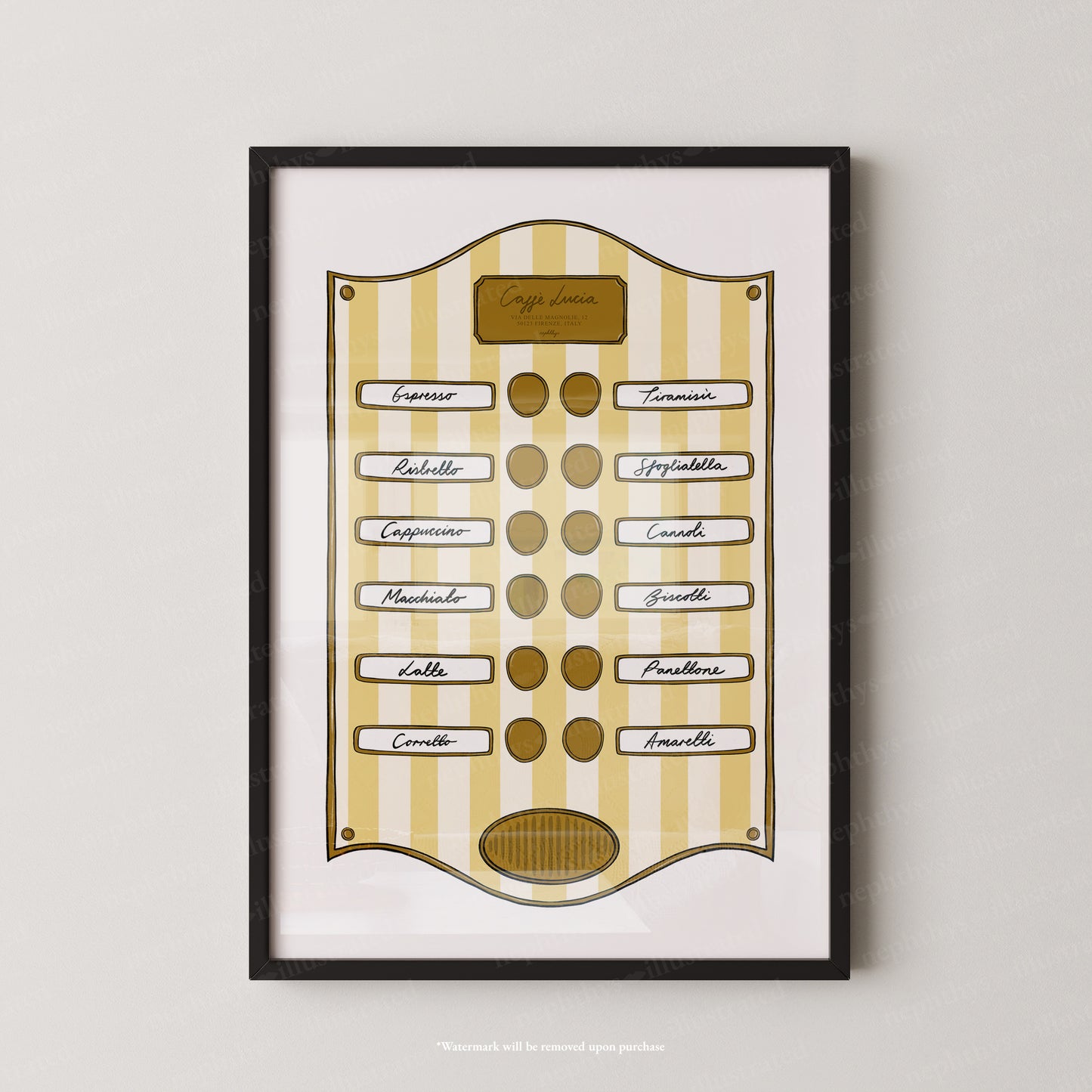 Caffe Lucia Yellow Stripe