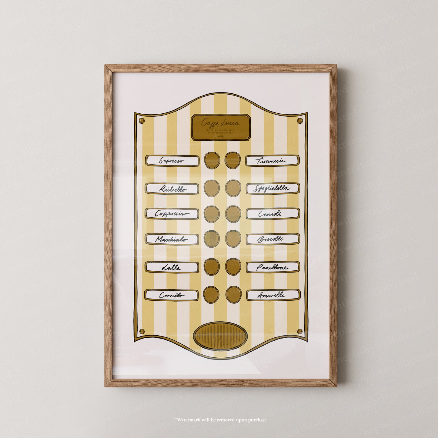 Caffe Lucia Yellow Stripe