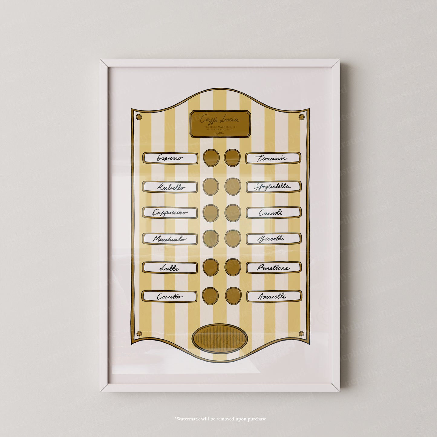 Caffe Lucia Yellow Stripe