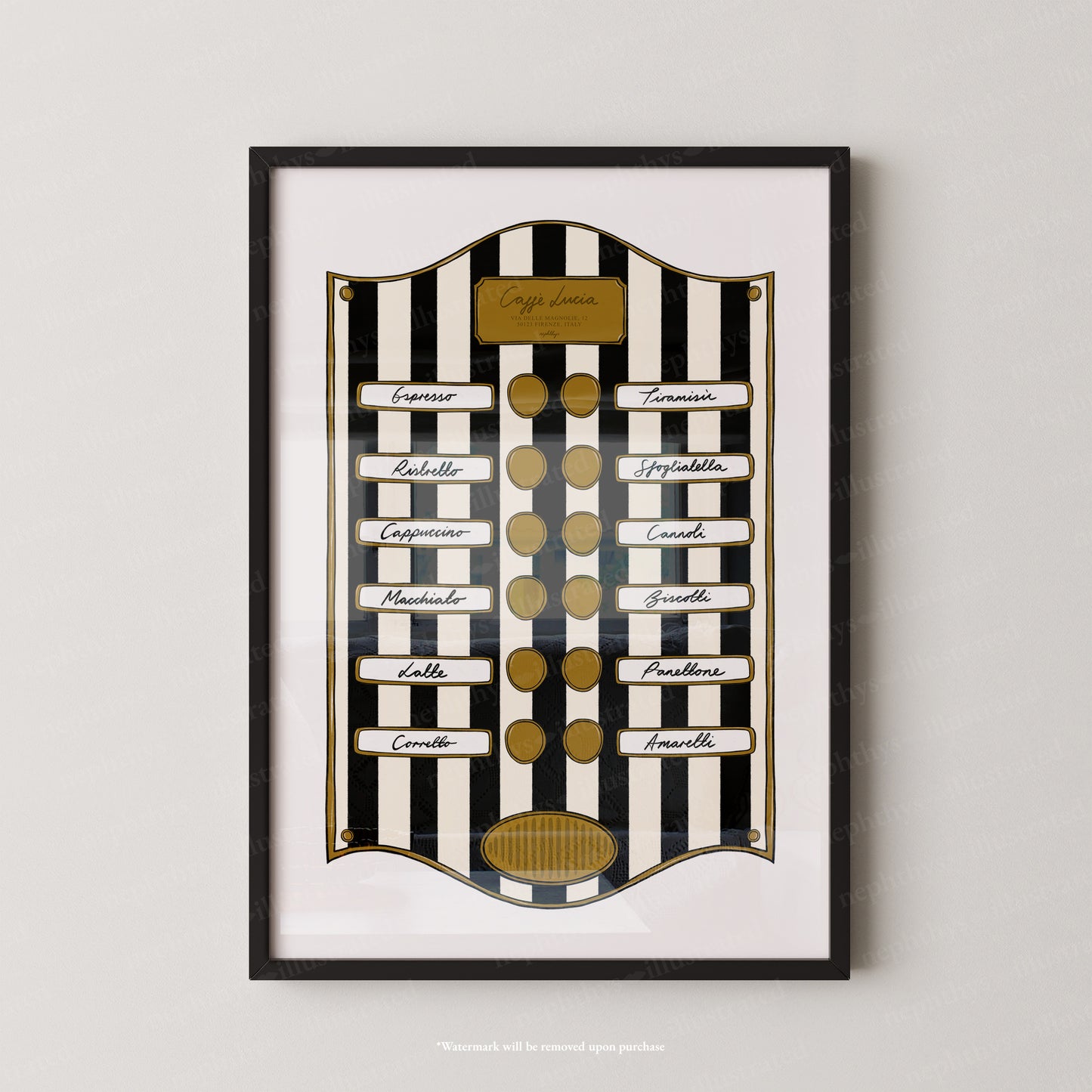 Caffe Lucia Black Stripe