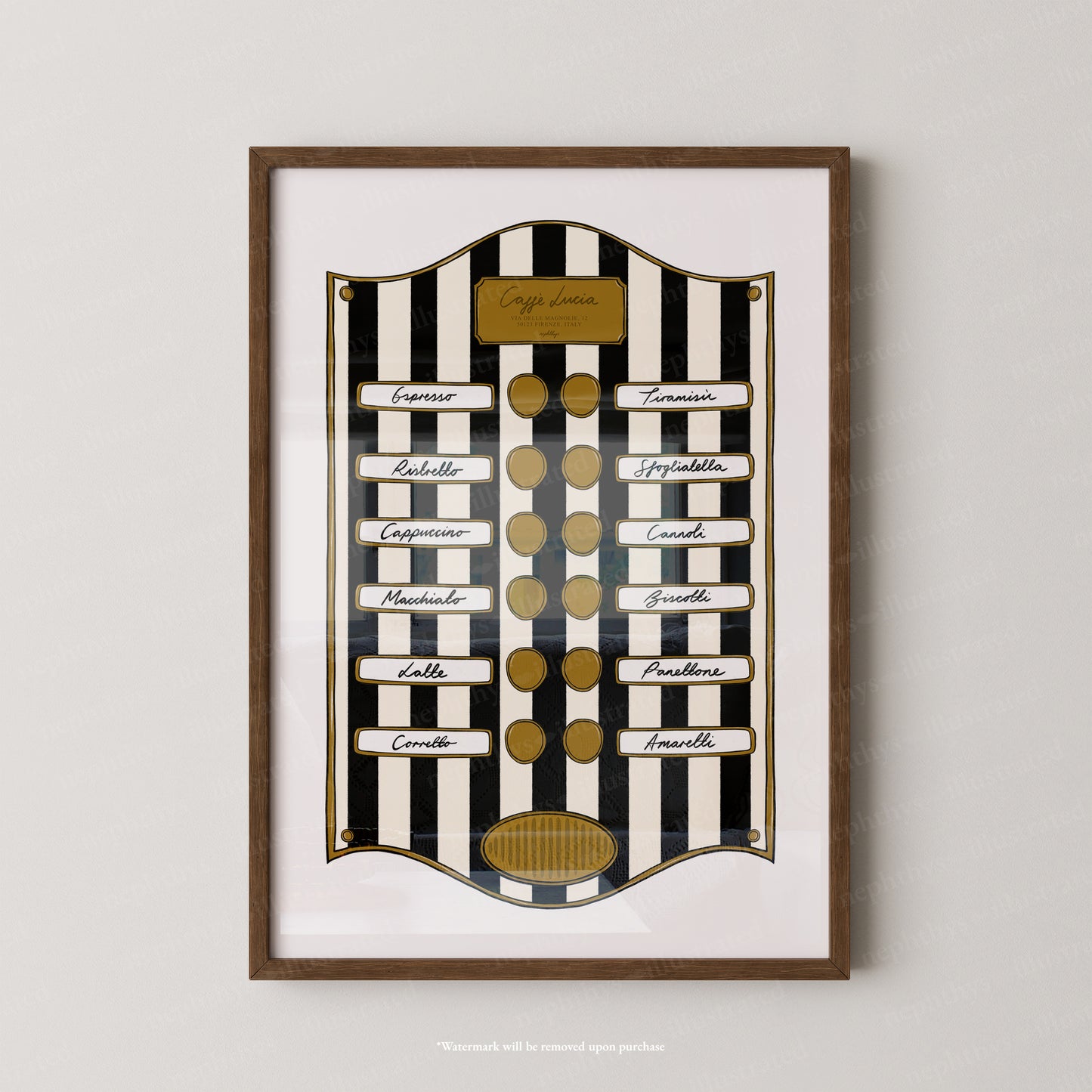 Caffe Lucia Black Stripe