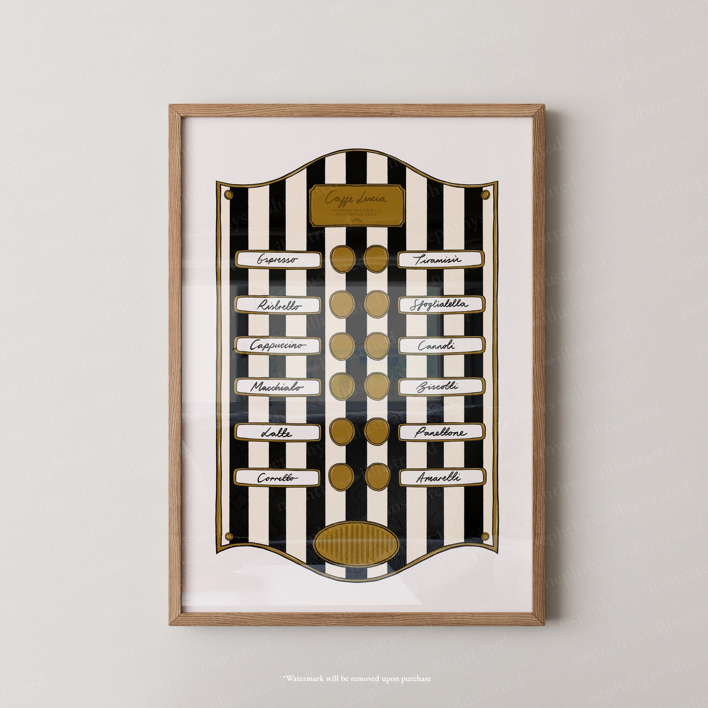 Caffe Lucia Black Stripe