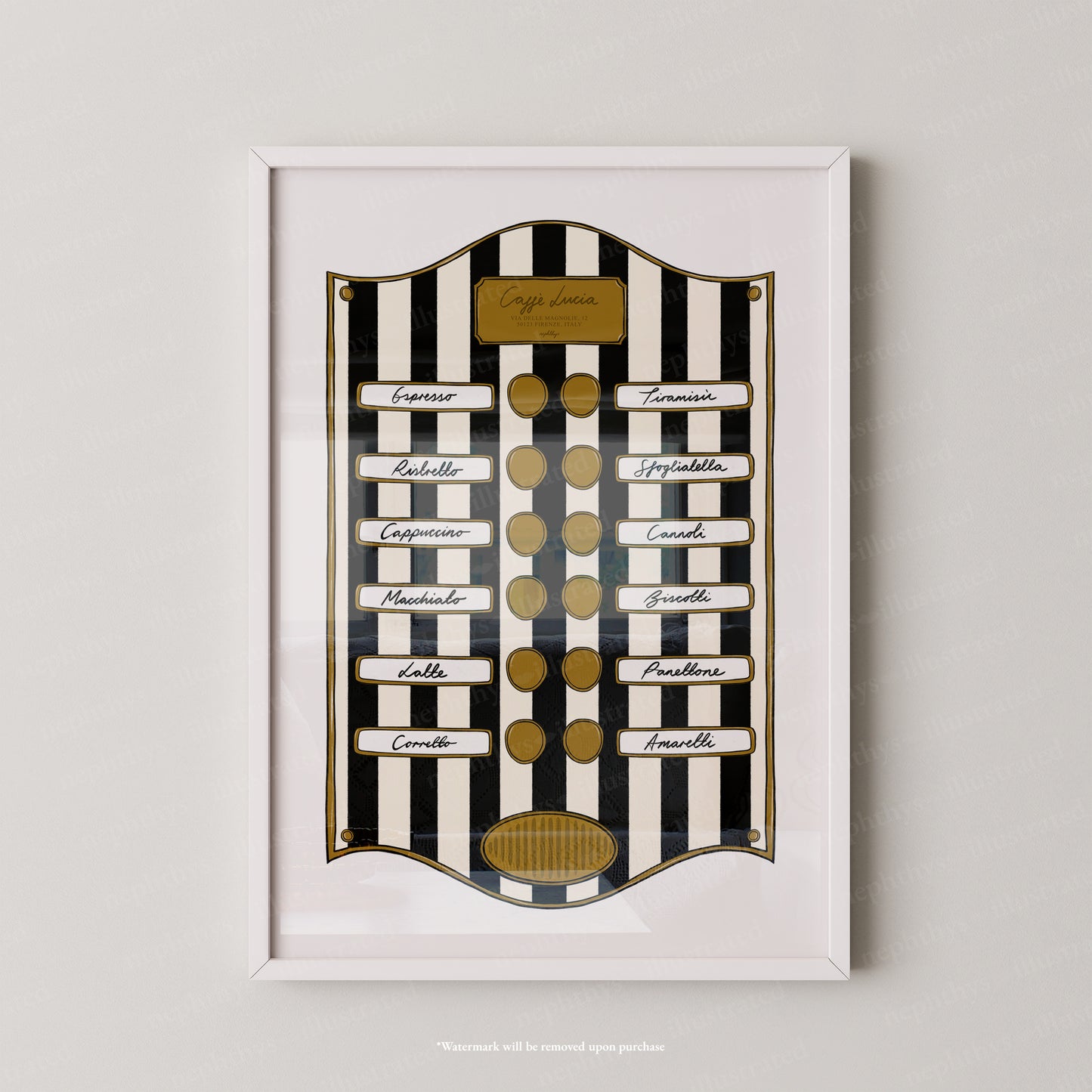 Caffe Lucia Black Stripe
