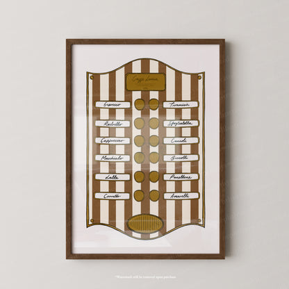 Caffe Lucia Brown Stripe