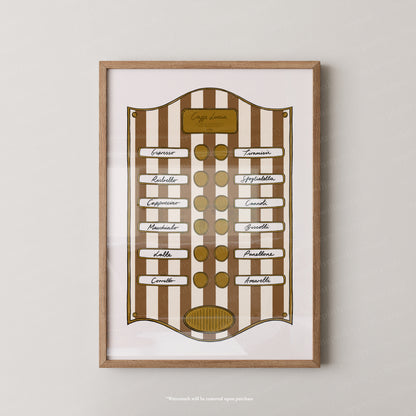 Caffe Lucia Brown Stripe