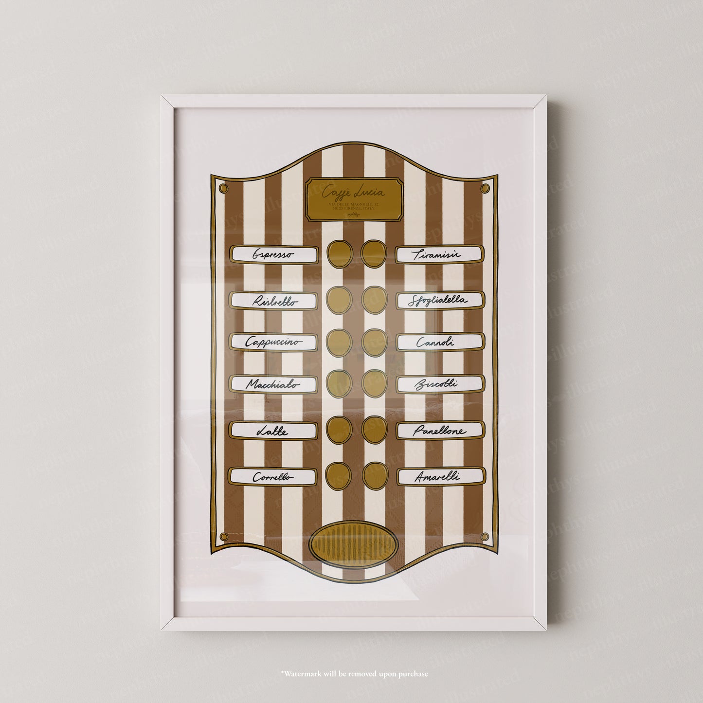 Caffe Lucia Brown Stripe