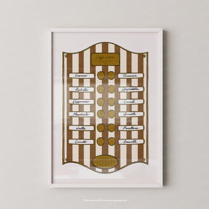 Caffe Lucia Brown Stripe