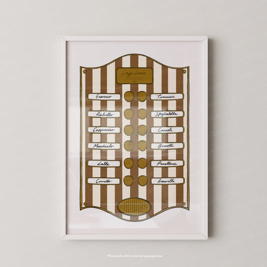 Caffe Lucia Brown Stripe