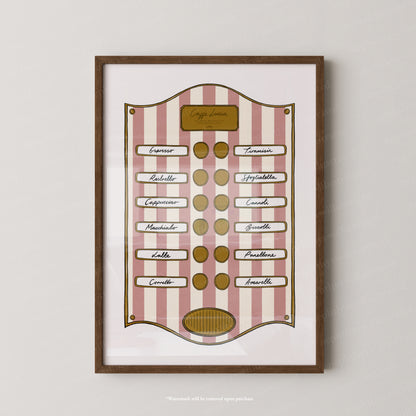 Caffe Lucia Pink Stripe