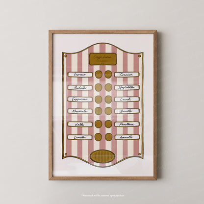 Caffe Lucia Pink Stripe