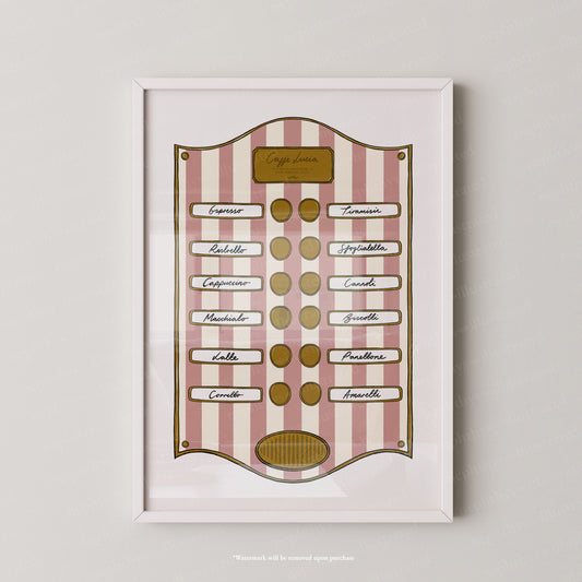 Caffe Lucia Pink Stripe