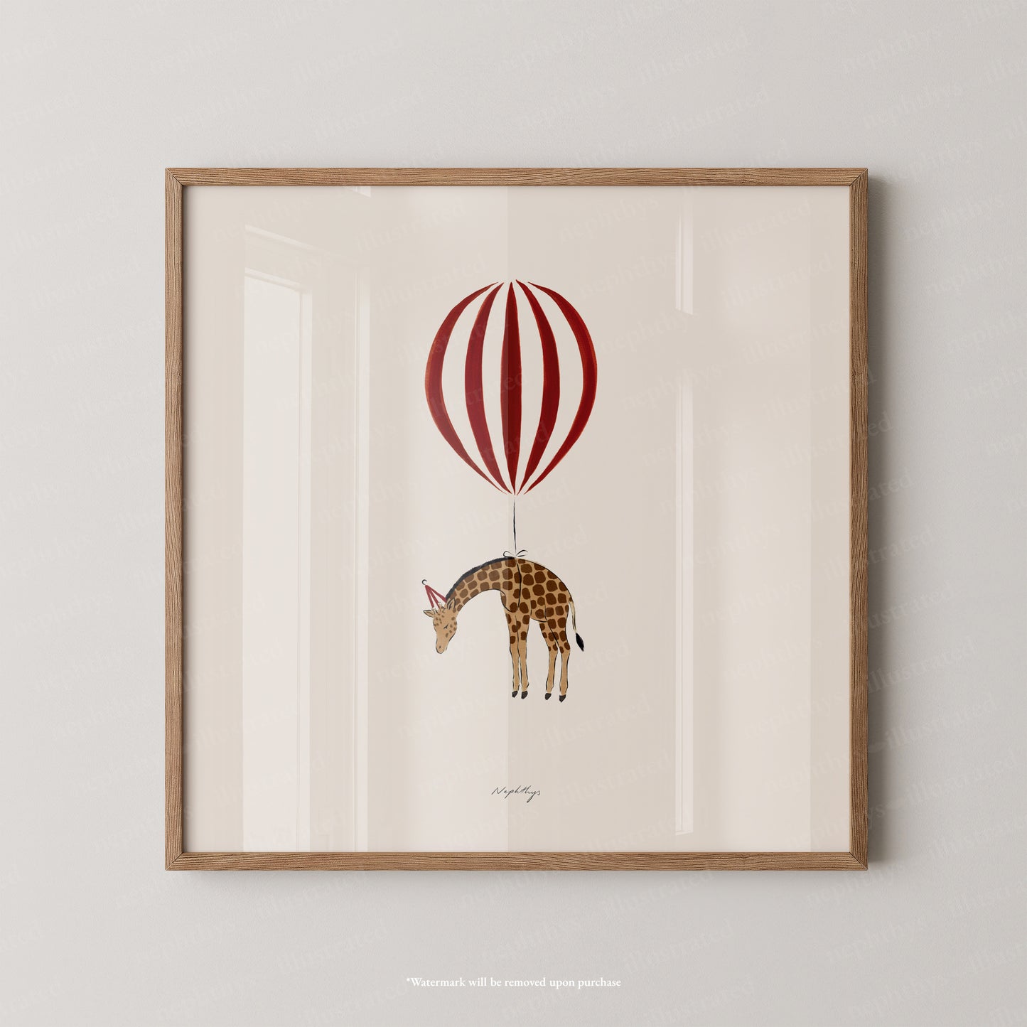 Giraffe Balloon Personalised
