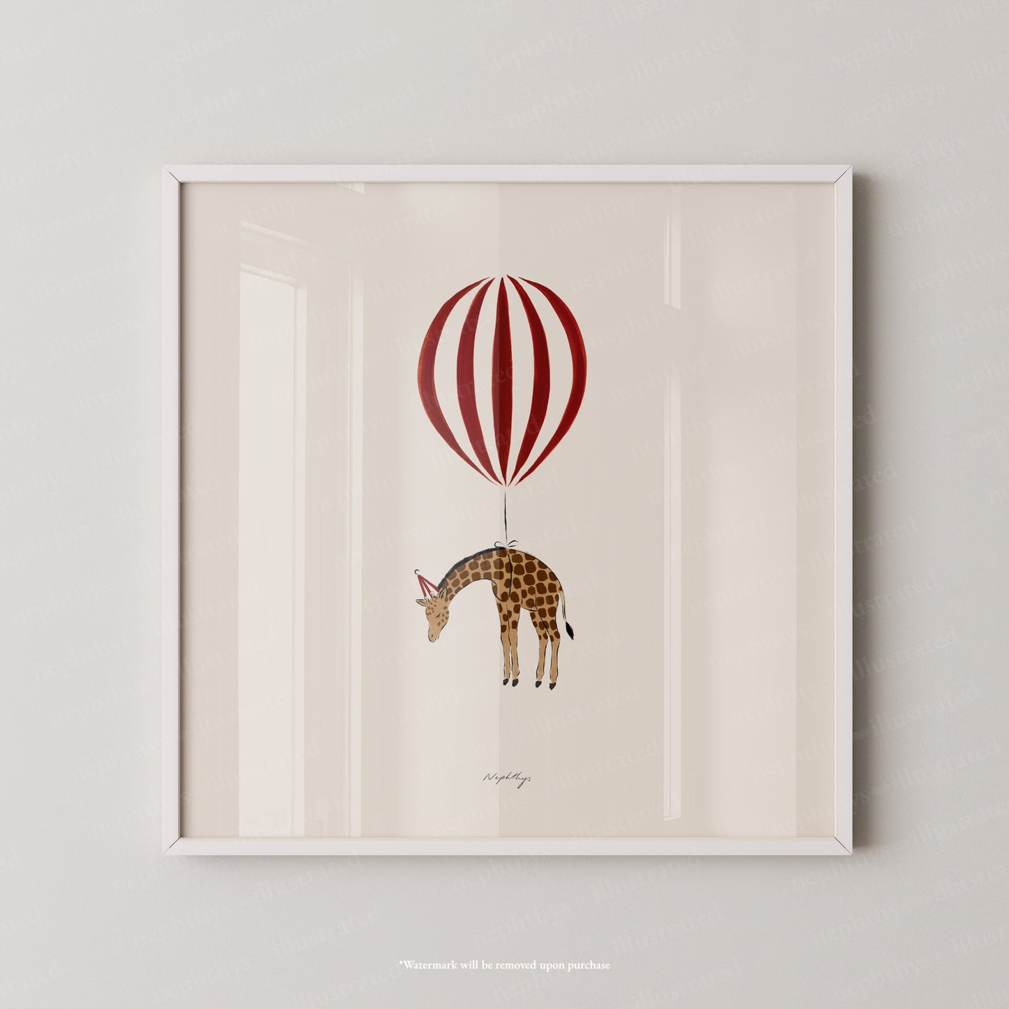 Giraffe Balloon Personalised