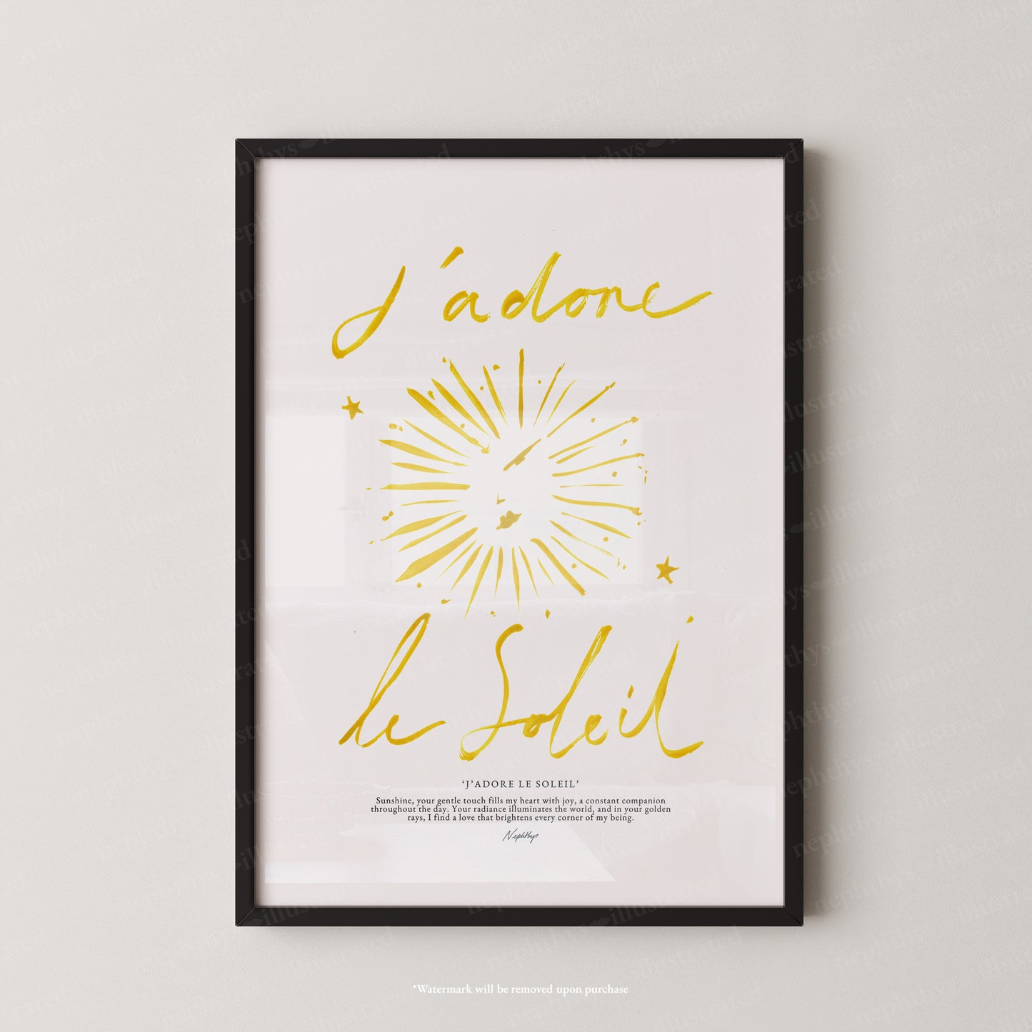 J'adore Le Soleil (Brushstroke Yellow)