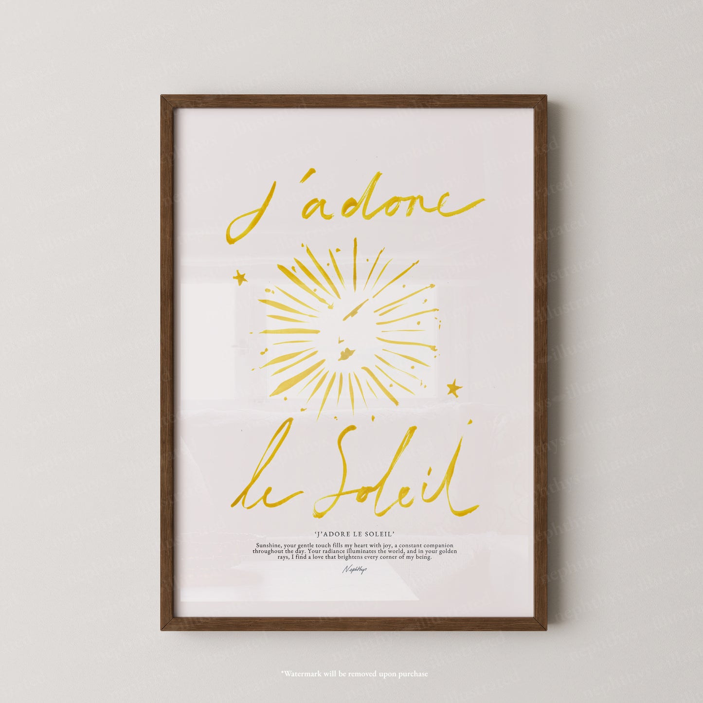 J'adore Le Soleil (Brushstroke Yellow)