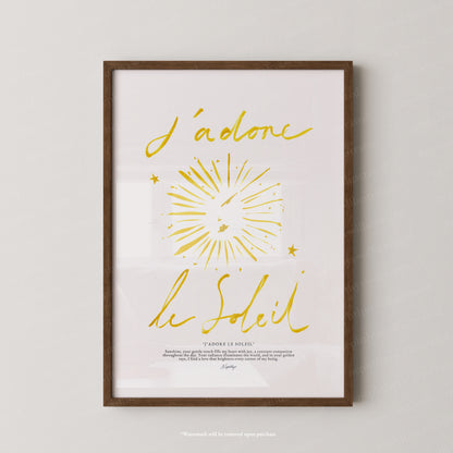 J'adore Le Soleil (Brushstroke Yellow)