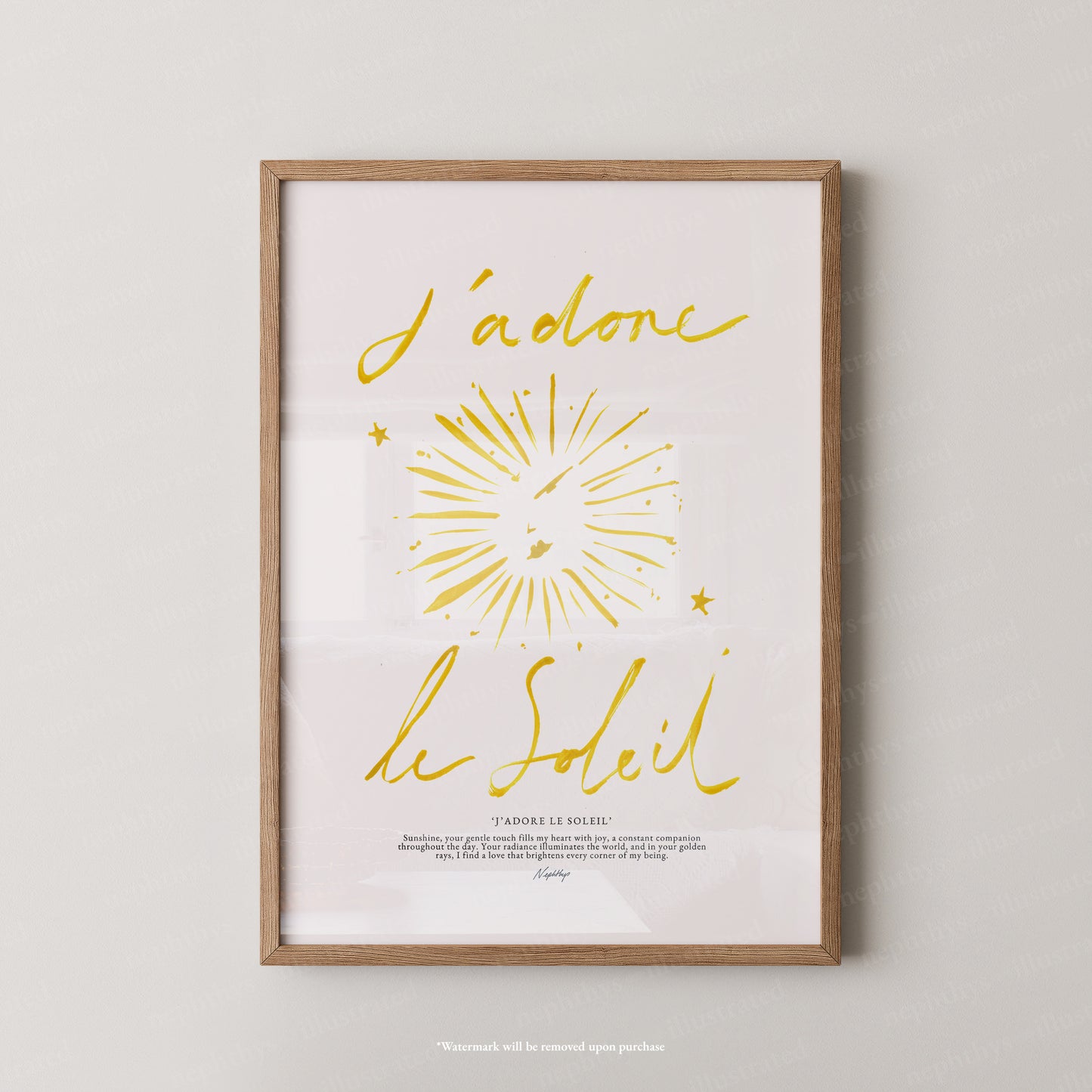J'adore Le Soleil (Brushstroke Yellow)
