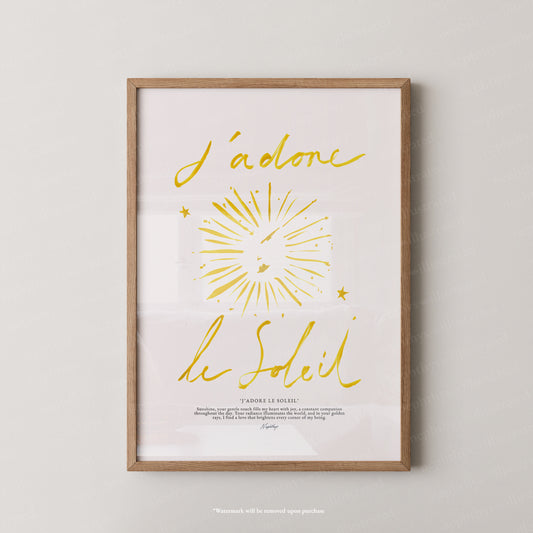 J'adore Le Soleil (Brushstroke Yellow)