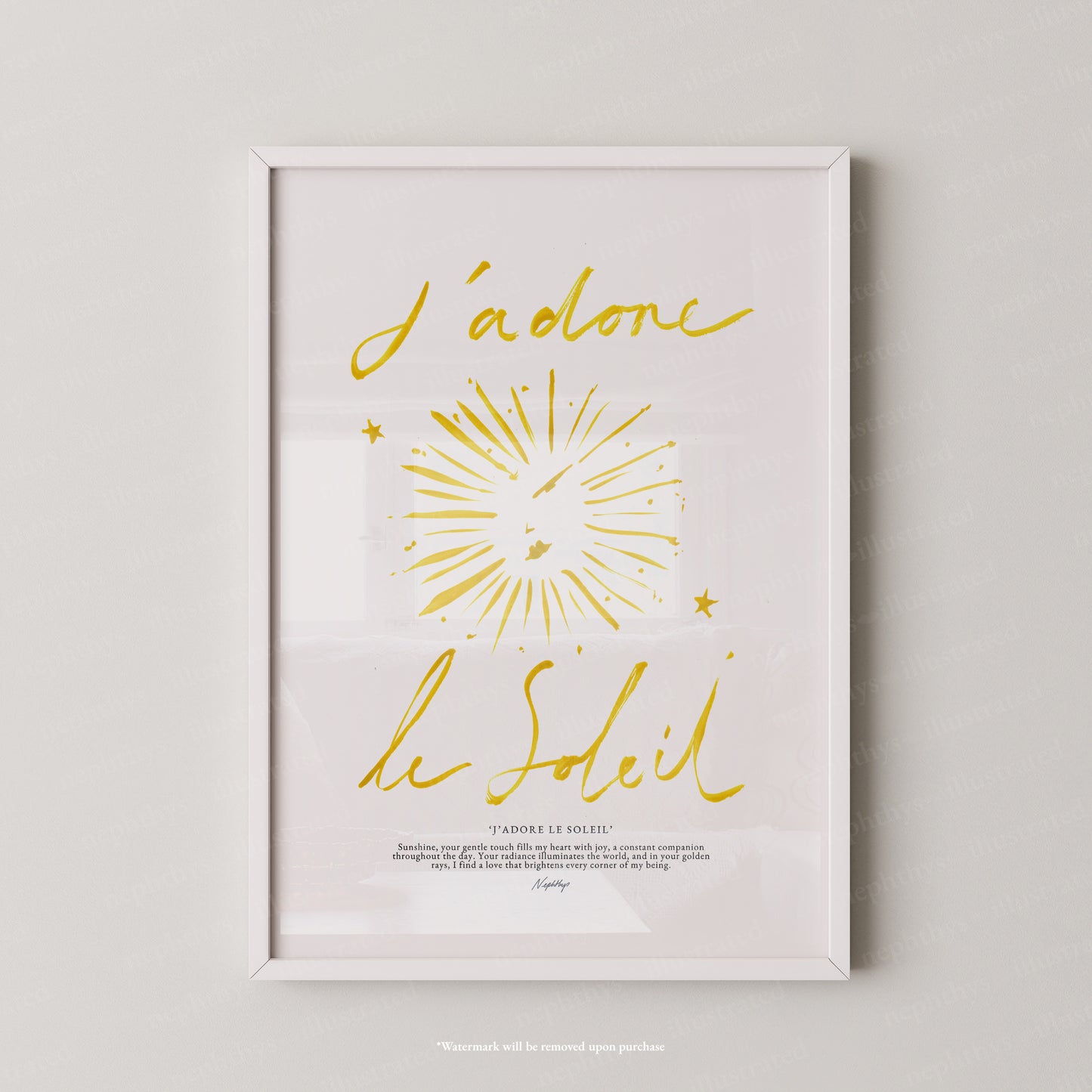 J'adore Le Soleil (Brushstroke Yellow)