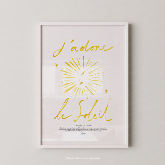J'adore Le Soleil (Brushstroke Yellow)