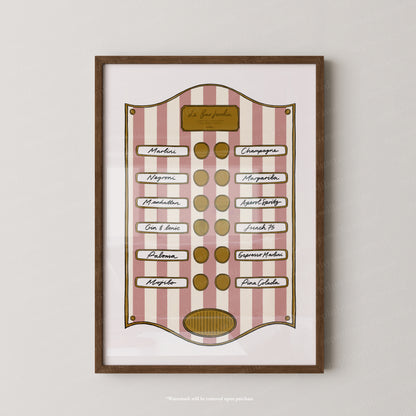 Le Bar Jardin Pink Stripe