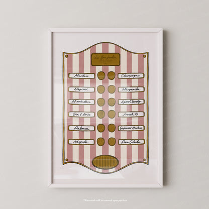Le Bar Jardin Pink Stripe