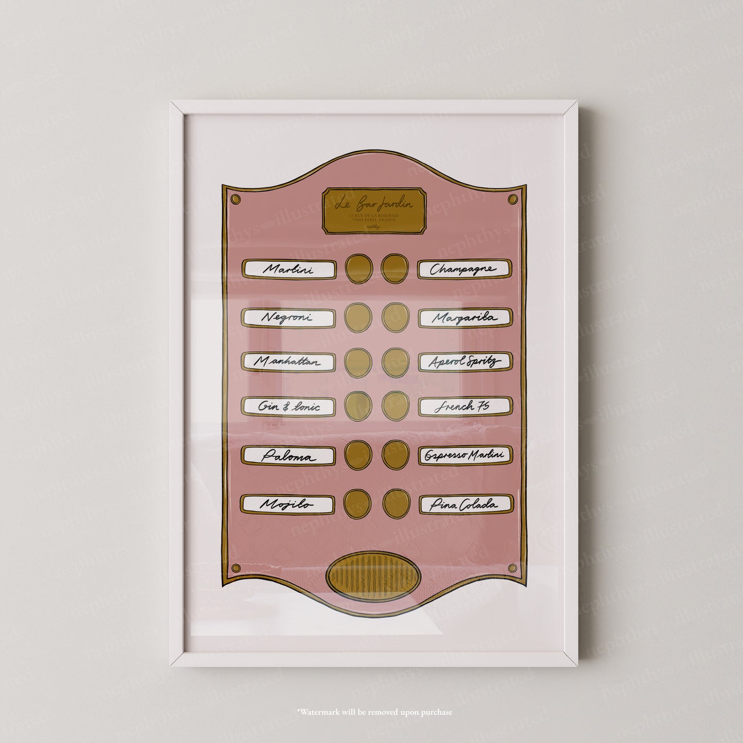 Le Bar Jardin Pink