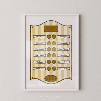Le Bar Jardin Yellow Stripe