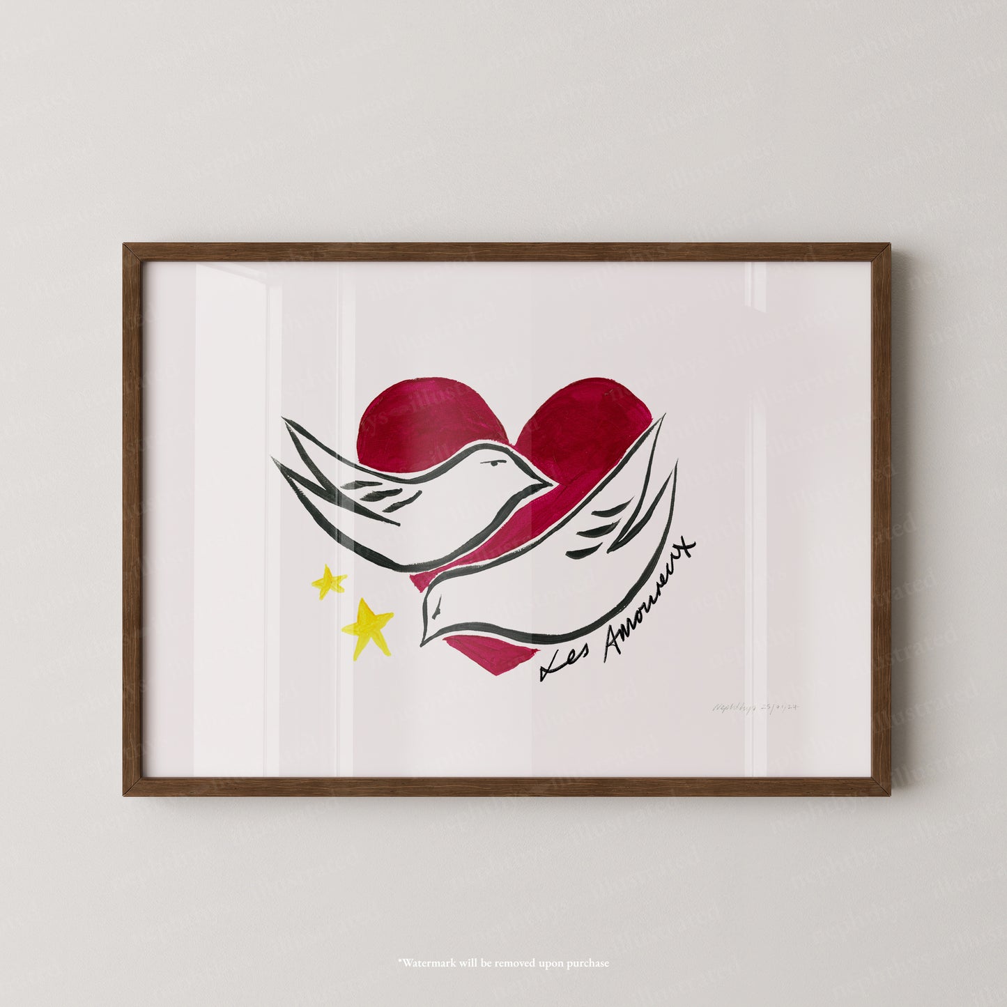 Les Amoureux Print