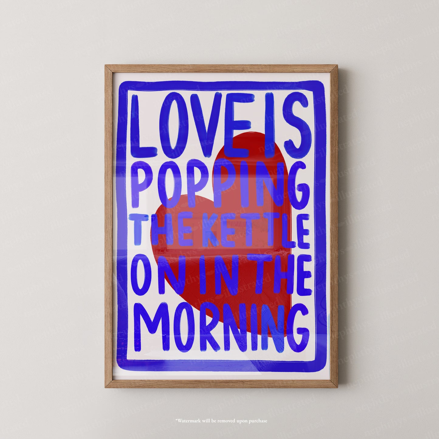 Love is popping the kettle on