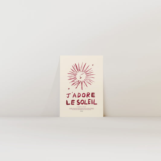 J'adore Le Soleil (Brush Stroke Red)
